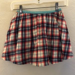 Mini Boden size 6-7 plaid circle skirt